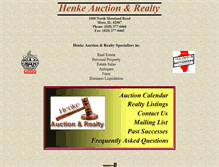 Tablet Screenshot of henkeauction.com